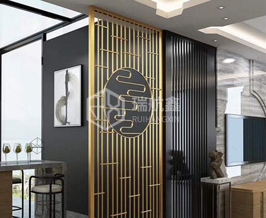 現代金屬酒店不銹鋼屏風隔斷